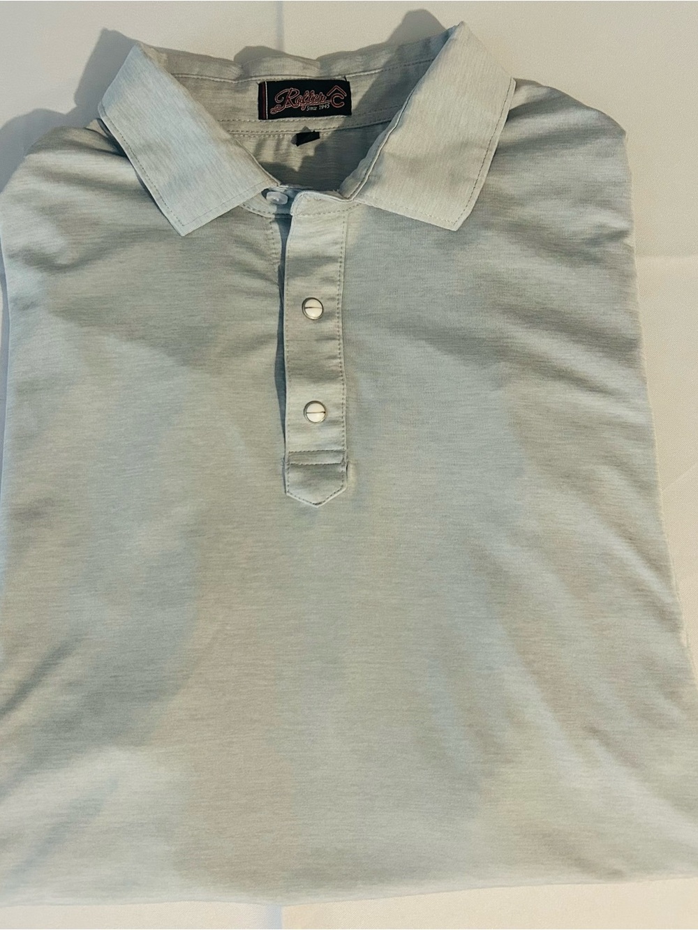 Rafter C Light Gray Short-Sleeve Polo